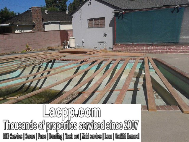 Pool Cover West Covina Los Angeles Property Preservation